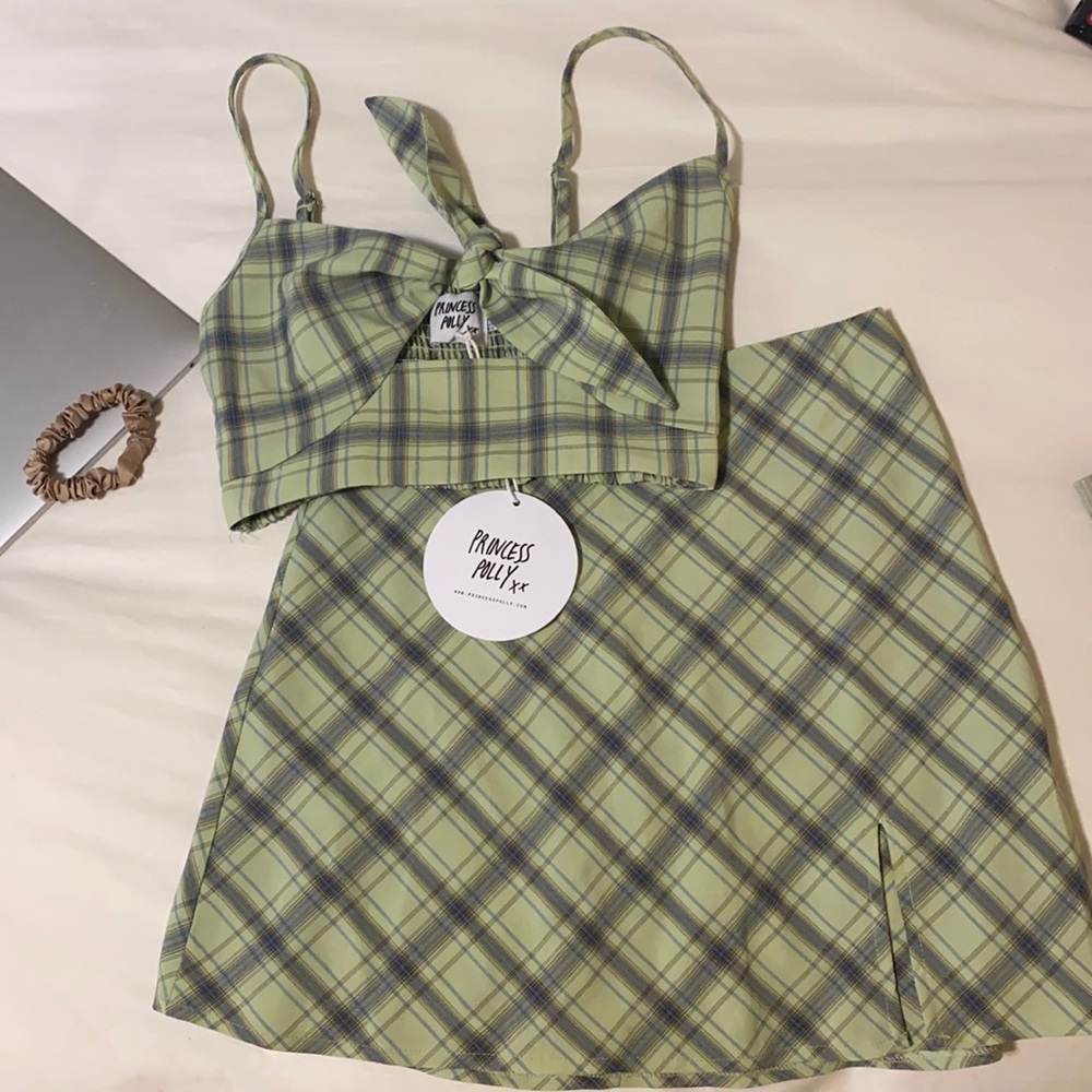 Princess Polly Green Plaid Set
